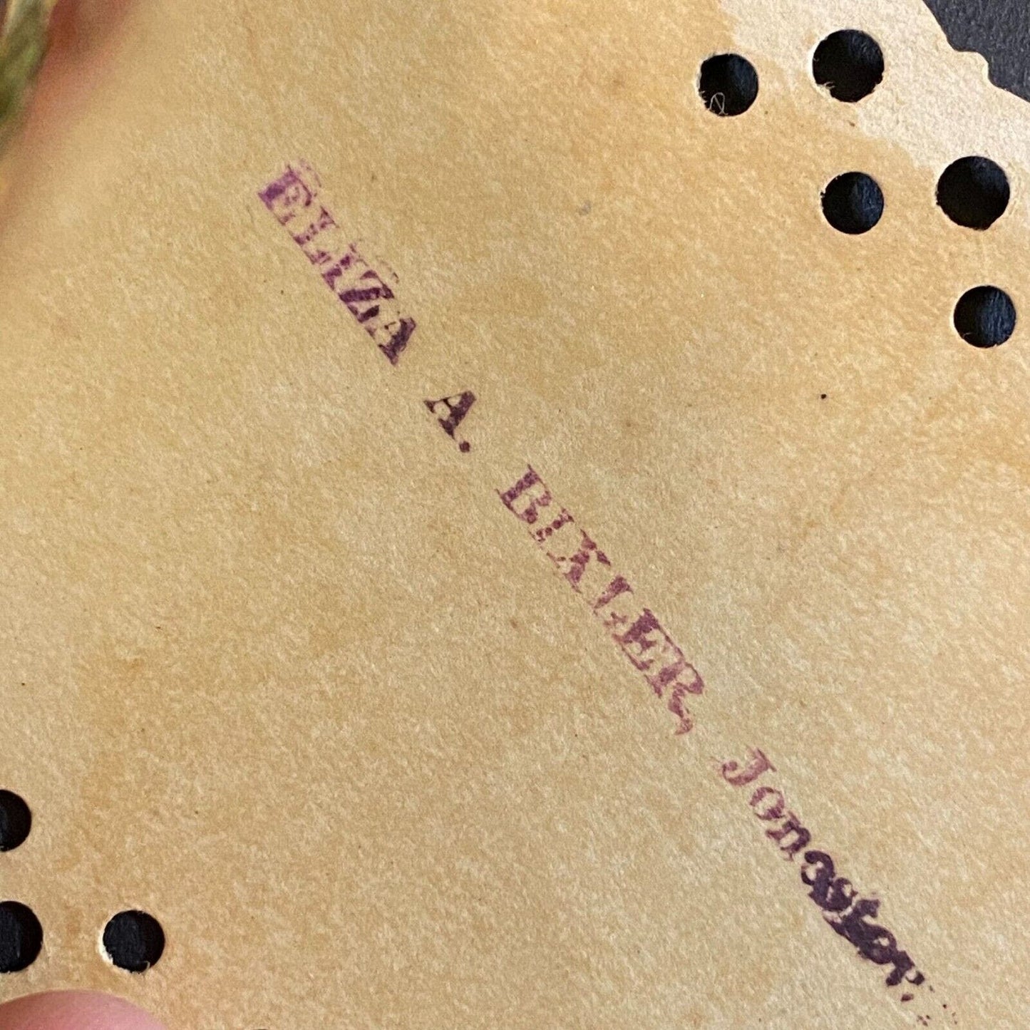 Eliza A. Bixler Victorian Hidden Name Card "Accept My Unchanging Love"