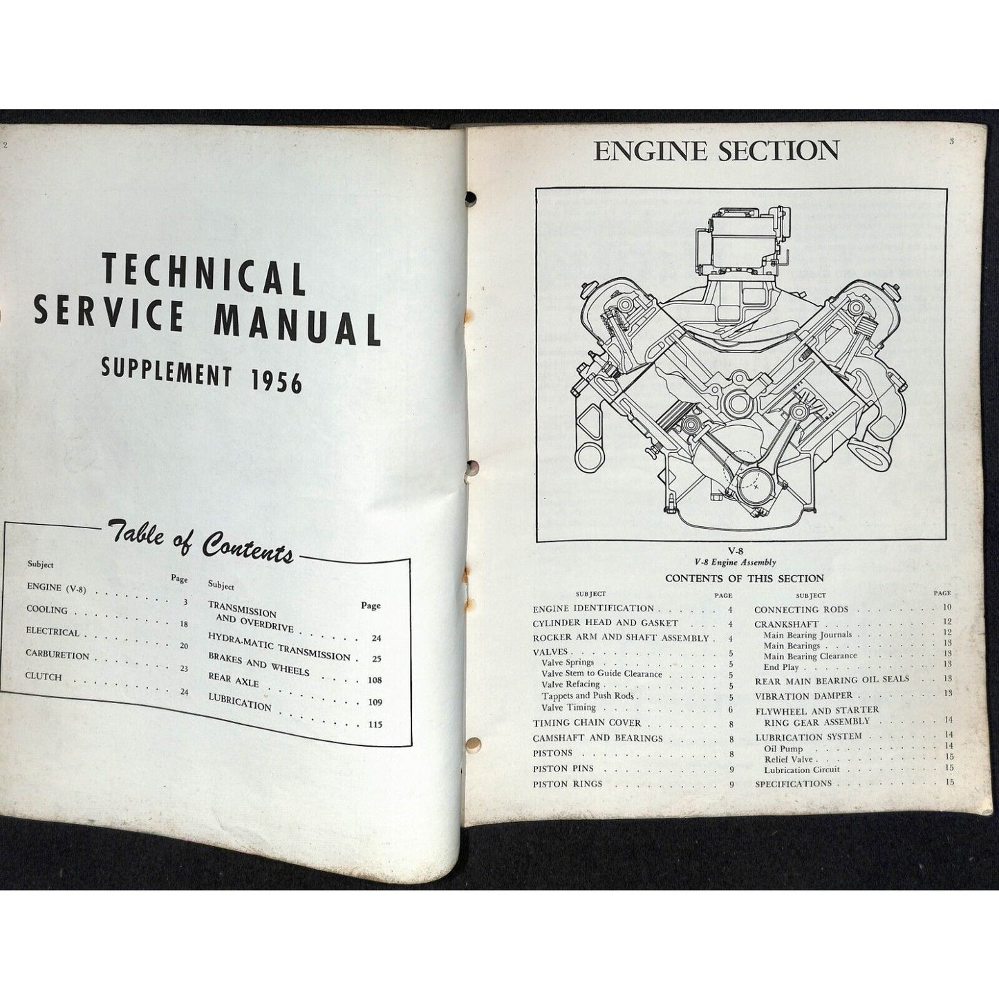 1956 Hudson Technical Service "Hornet" Supplement Manual American Motors 114pp