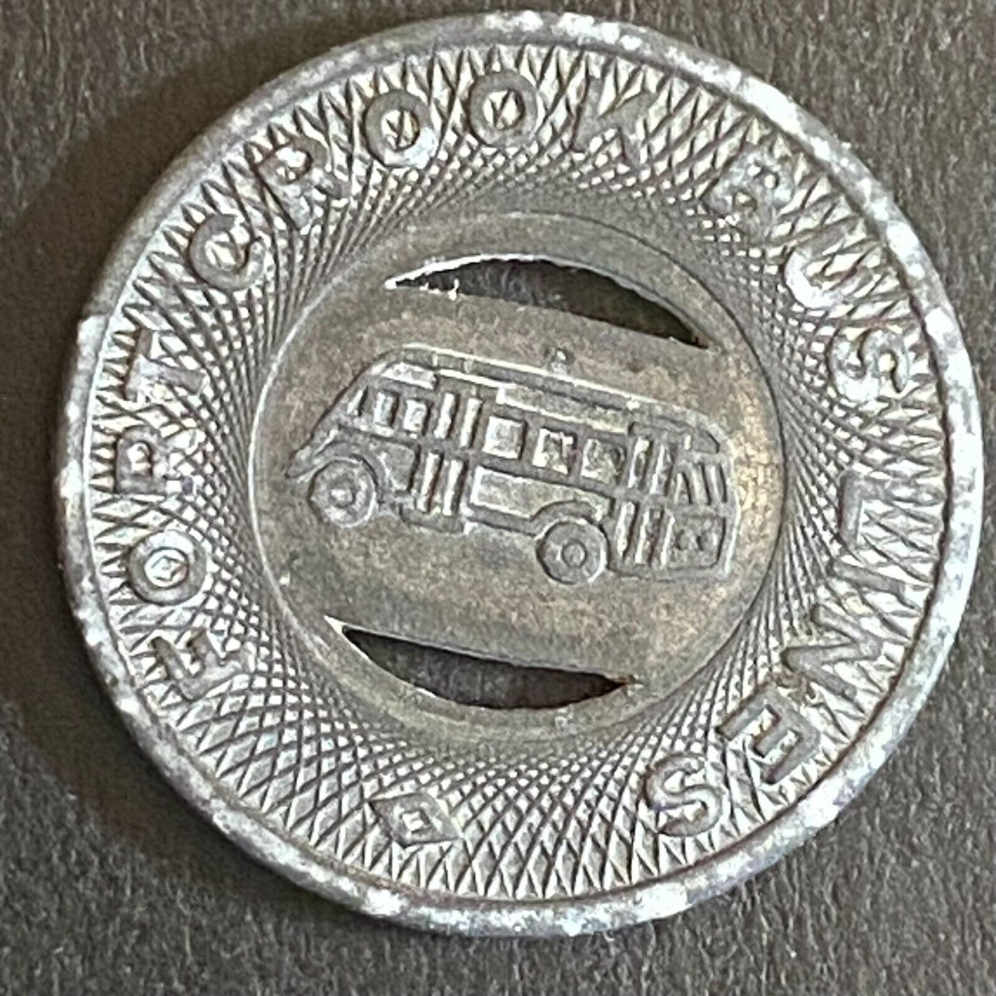 Fort Crook Bus Lines G/F Interline Use Only Transit Token 19mm