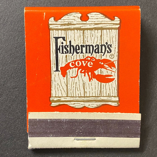 Fisherman's Cove Restaurant Cleveland Full Matchbook c1960's -74 w/ Lobster Art