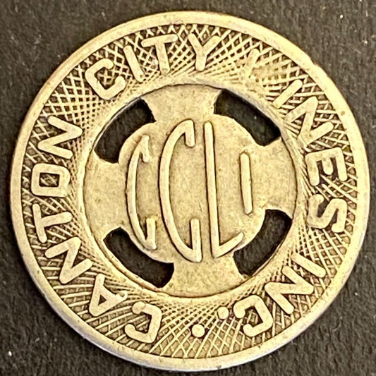 Canton City Lines (Ohio) CCLI G/F One Fare Transit Token 16mm