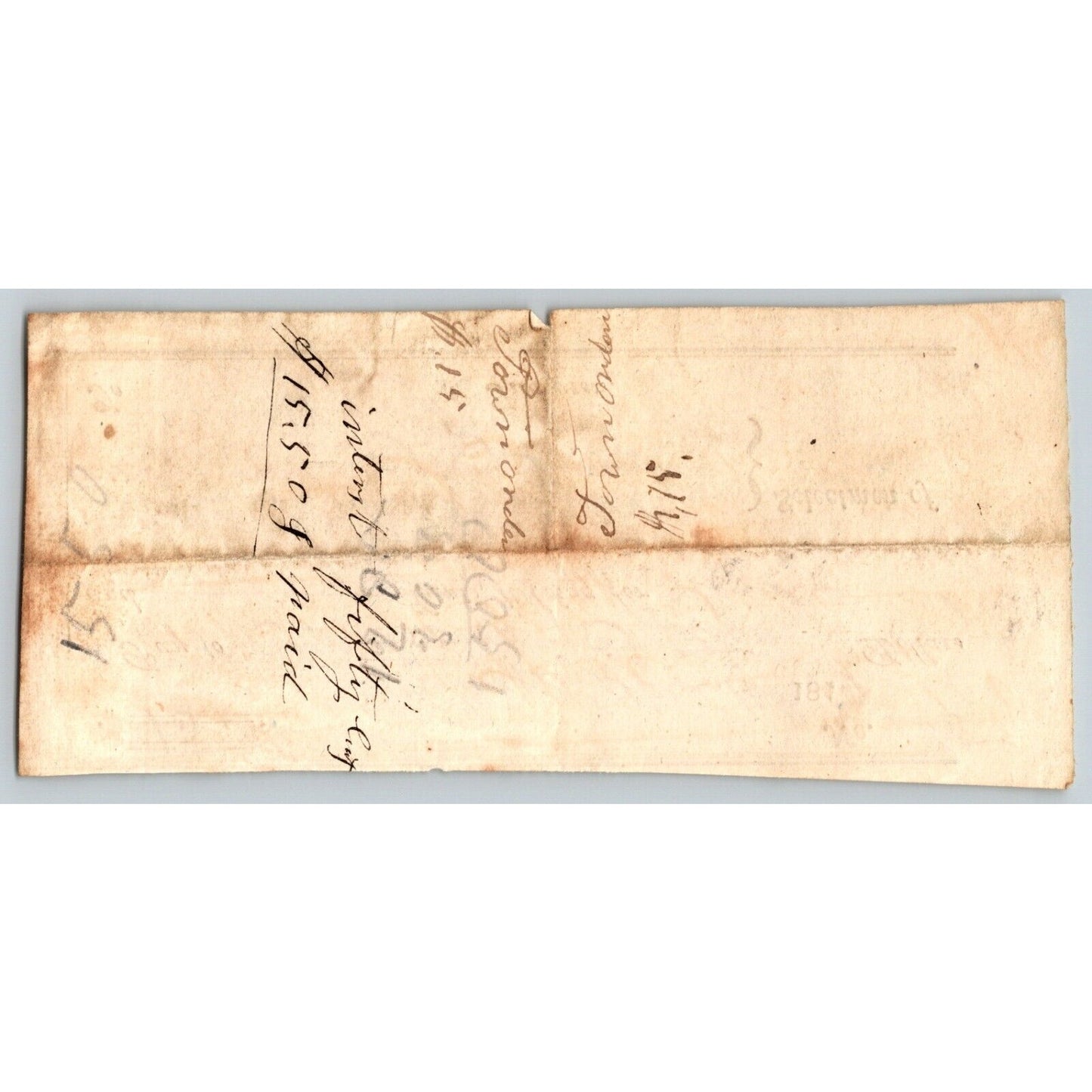 1844 Jabez Knowlton* Newburgh ME Town Check to Ira Reich ? for __ Town House