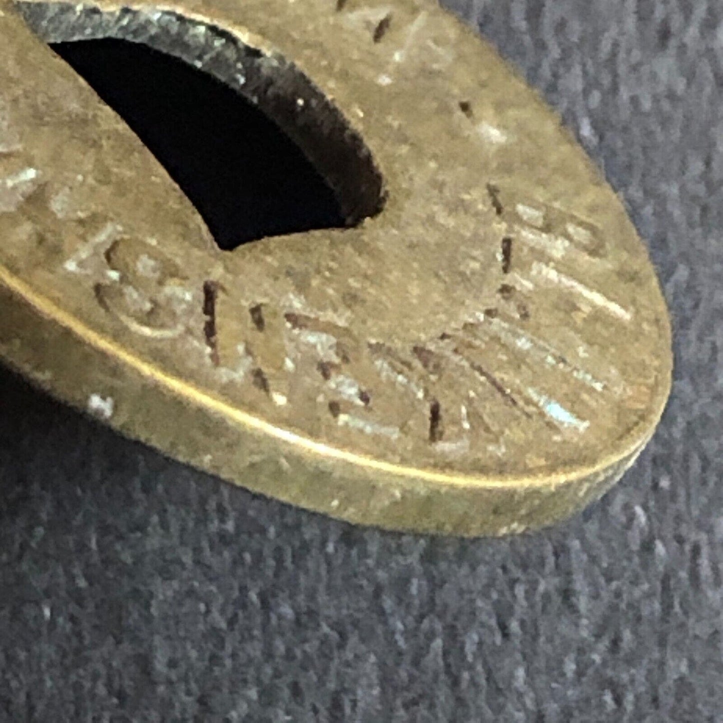 Blankenship Woodland (CA Cigars Billiards) Brass G/F 5c Trade Token c1930s 21mm