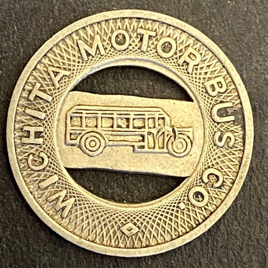 Wichita Motor Bus Co. G/F One Fare Transit Token Bus 20mm Scarce (#2)