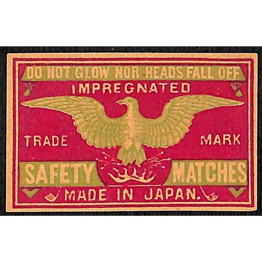 Eagle Made in Japan c1900-1920's Matchbox Label VGC