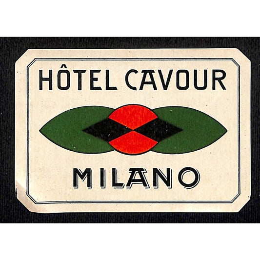 Hotel Cavour Milano Original Luggage Label Unused Scarce (#2)