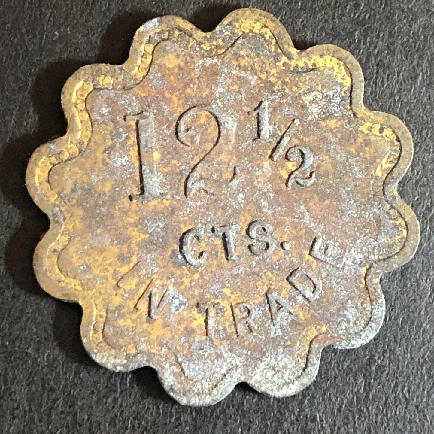 F.C. Duncan Livermore (CA) G/F 12 1/2¢ Trade Token c1920's 25.5mm Scarce