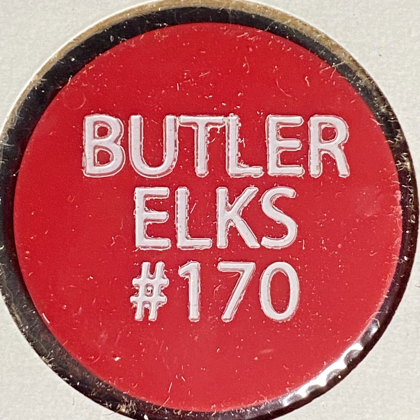 Butler, PA BPOE Elks Post 170 Plastic Drink Token Good For "$2.00" WHT Text