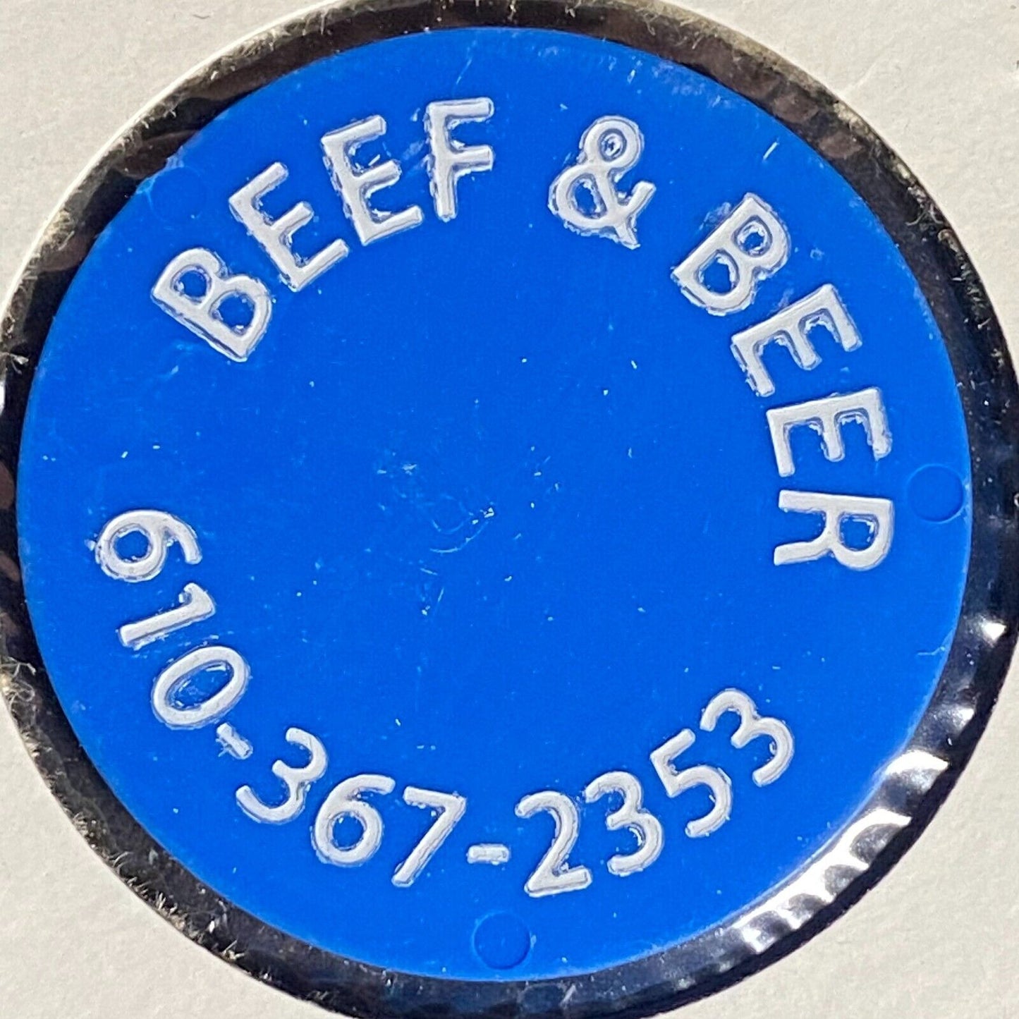 Boyertown, PA Little Oley Tavern Beef & Beer Plastic Token
