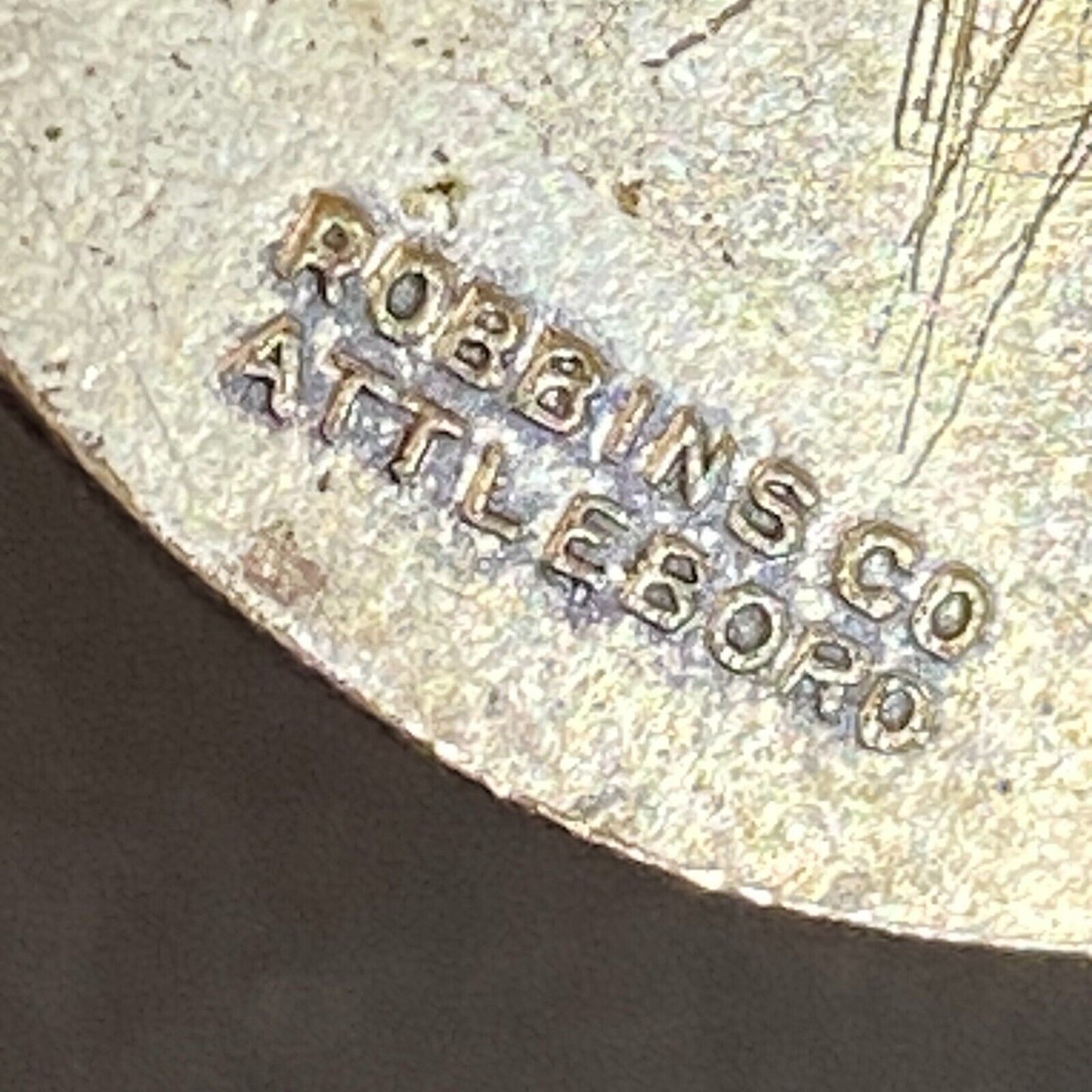 Florida Retail Jewelers Ass'n Medal Pinback Pin c1930's-40's 33mm / Robbins Co.