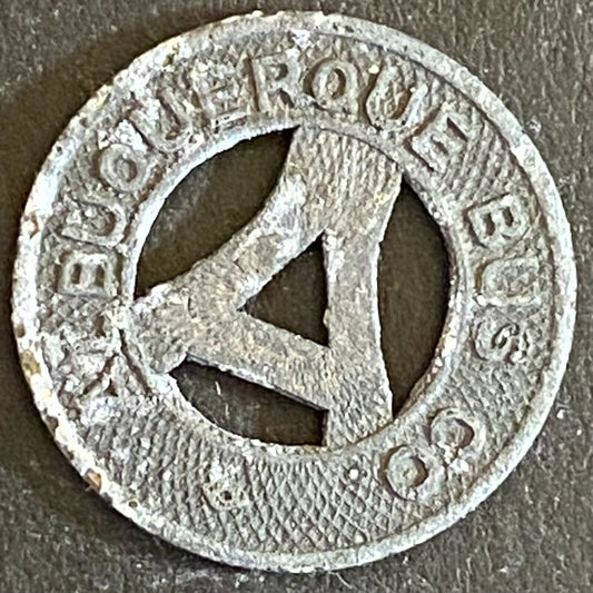 Albuquerque Bus Co. "Health Country" Transit Token 16mm Zinc Hanging "A"