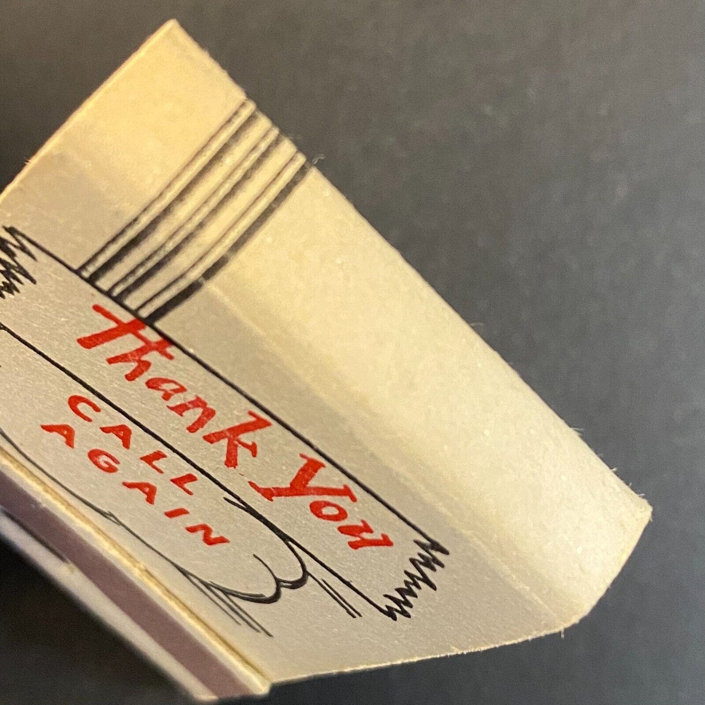 Thank You - Call Again c1950's Full Matchbook VGC