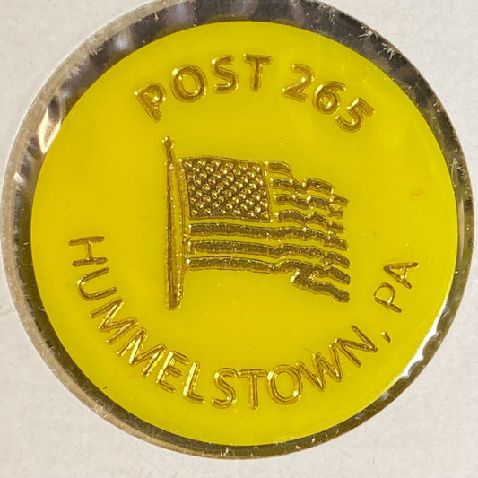 Hummelstown, PA AL Post 265 c1970's-80's Plastic "Ya Gotta Beer Commin" Token