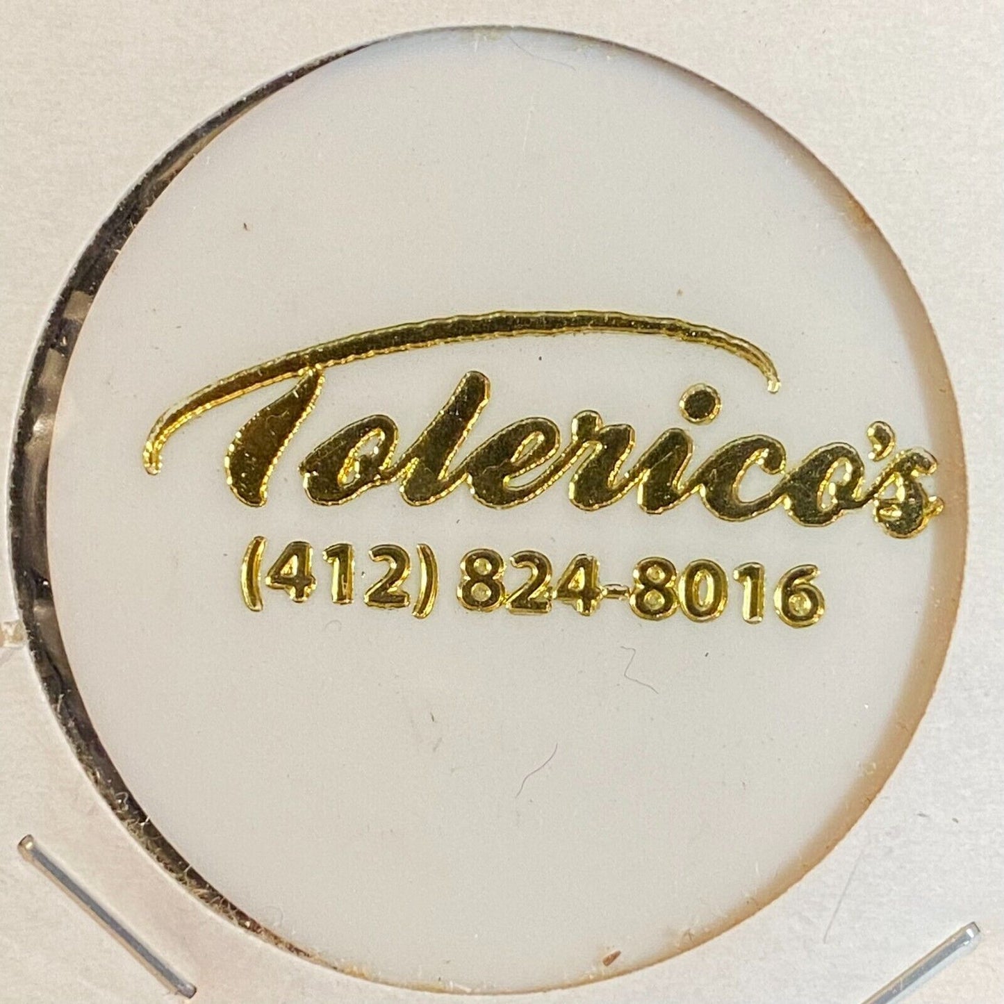 Monroeville, PA Tolerico's Restaurant Plastic Token G/F One Draft Beer
