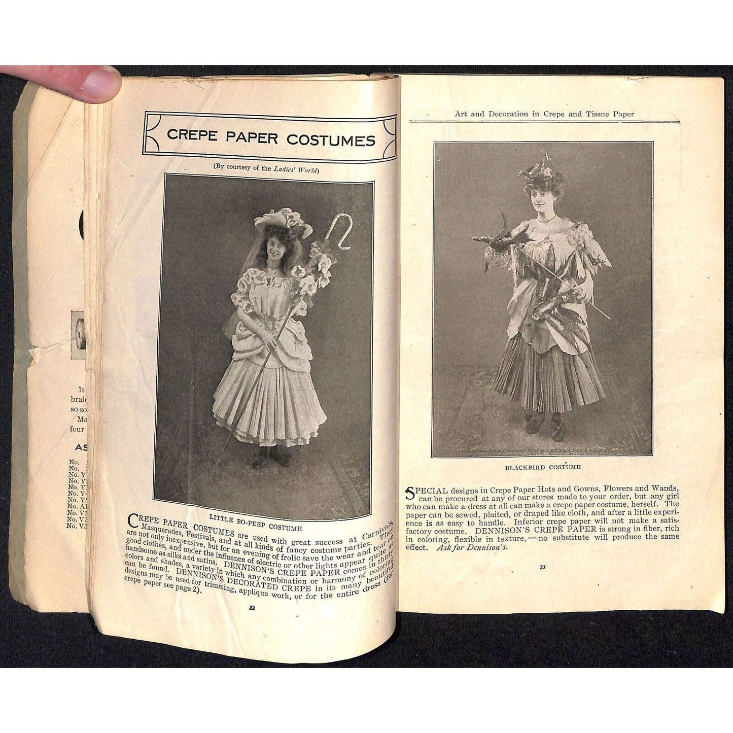 Dennison Manufacturing Crepe and Tissue Paper 1909 Catalog w/ Prices 95pp Scarce