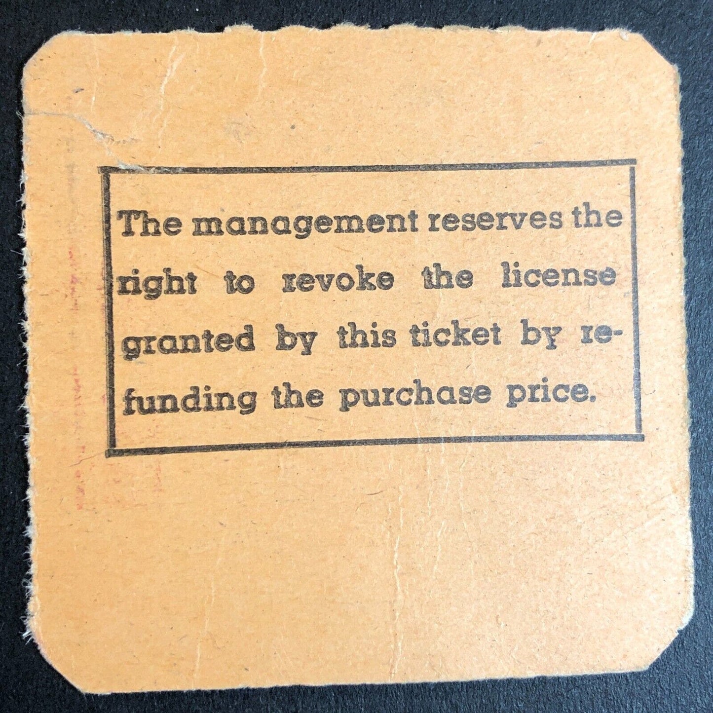 Indianapolis Motor Speedway 1952 Rain Check Ticket #000395