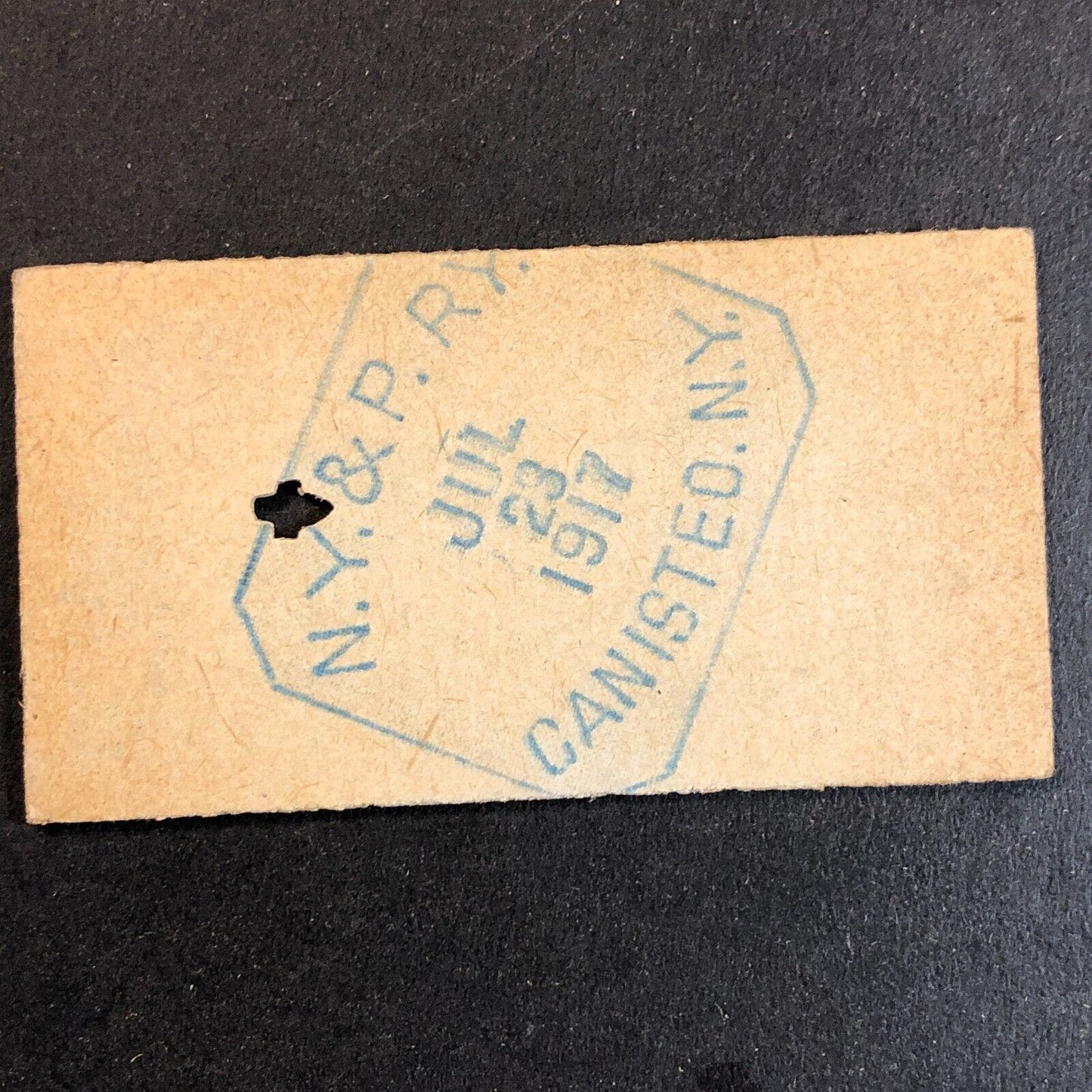 New York & Pennsylvania Railroad July 23 1917 Whitesville, NY Ticket #18277
