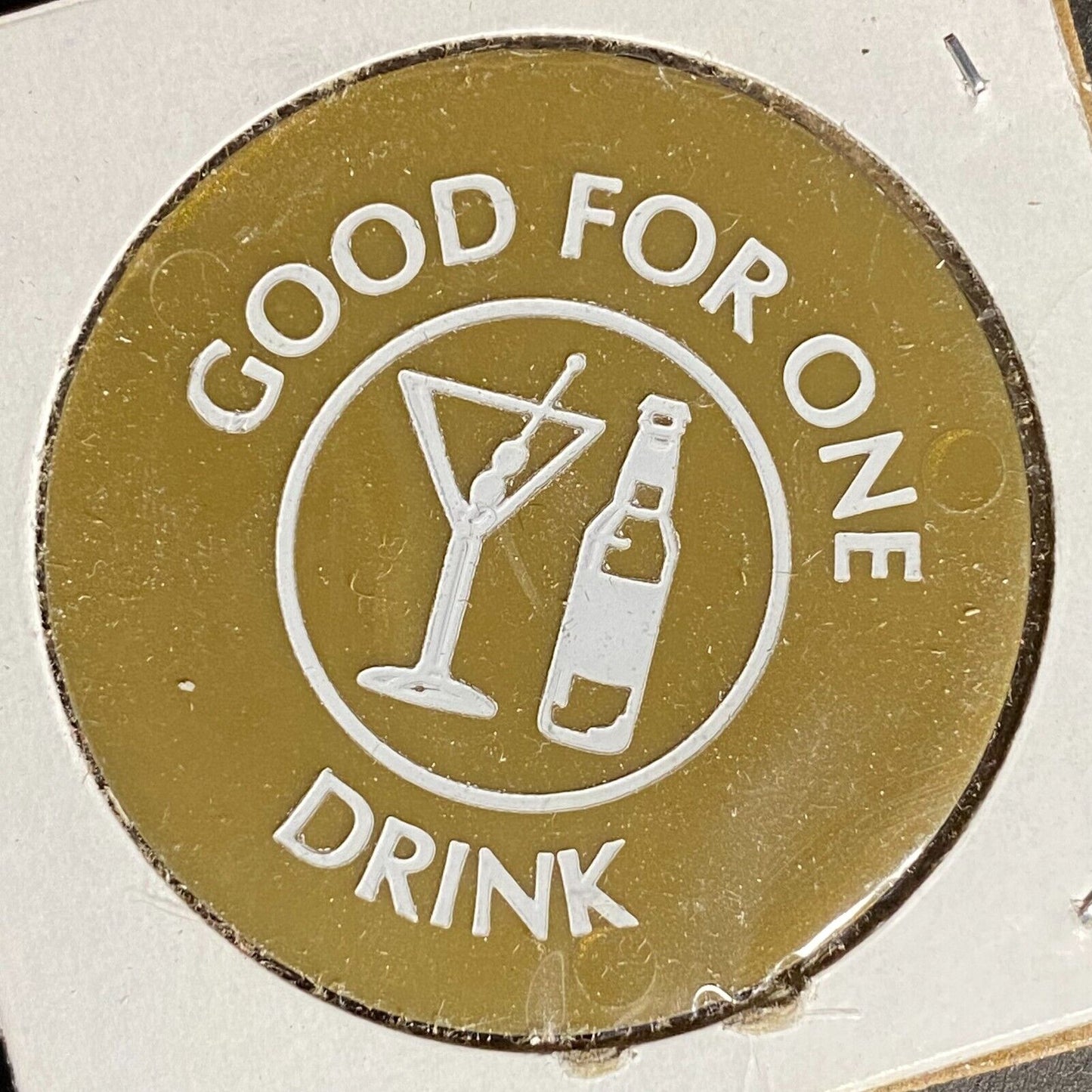 Cambridge Springs, PA AL Post 381 Plastic Drink Token G/F "One Drink"