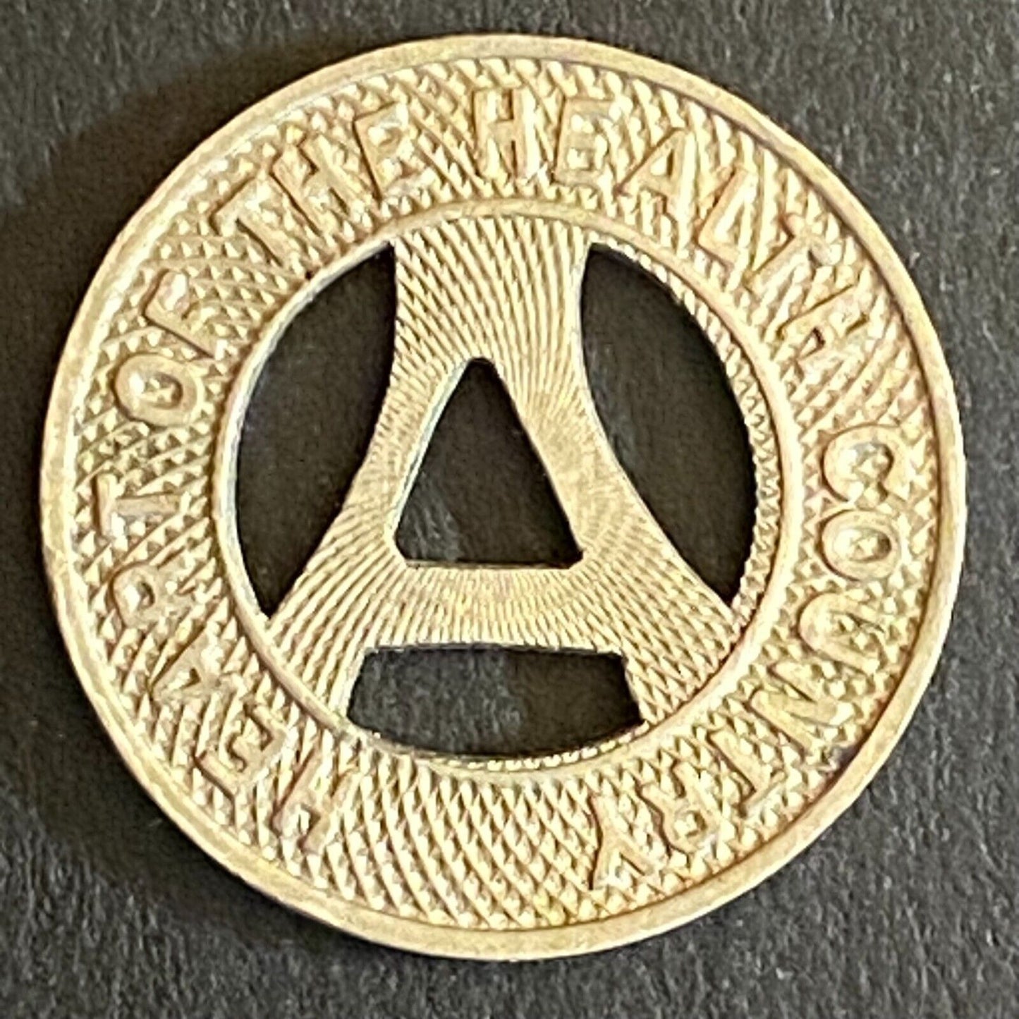 Albuquerque Bus Co. "Health Country" Transit Token 16mm VGC Hanging "A" (#1)