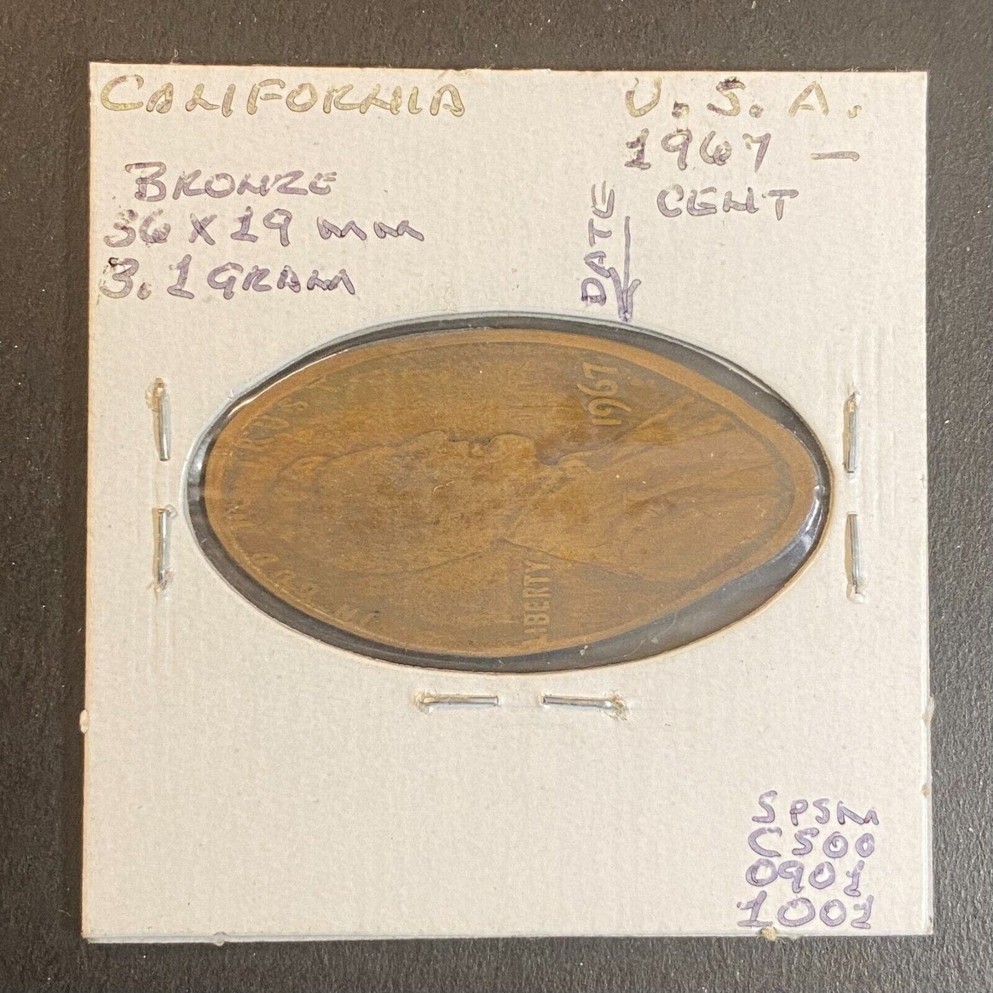 London Bridge Lake Havasu Elongated Souvenir Penny (1961 Penny Used)