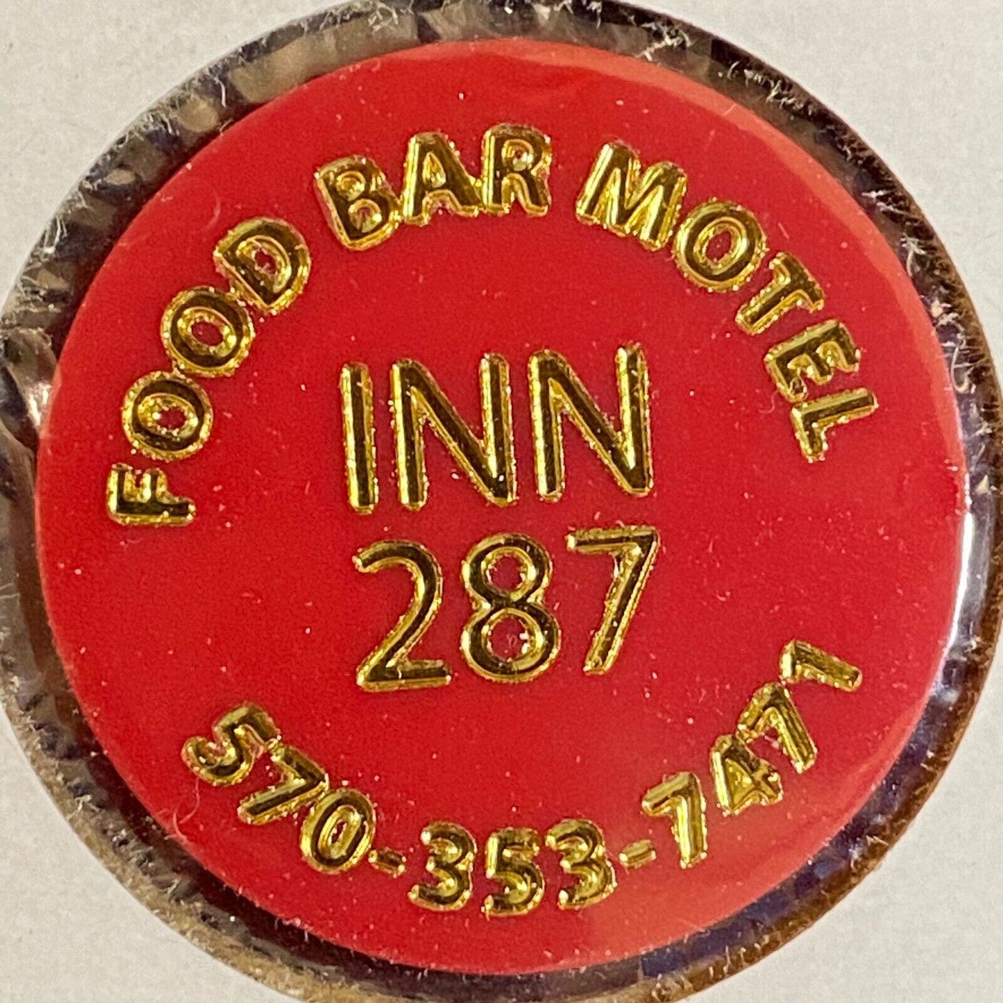 Morris, PA Inn 287 Restaurant c1998 Plastic Token G/F One Draft Beer