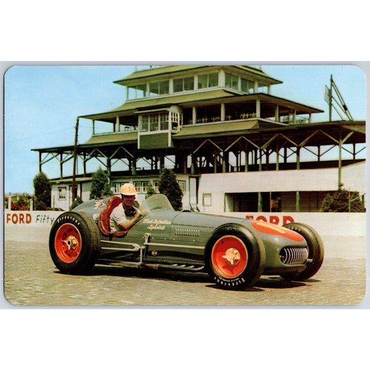 Bill Vukovich Indianapolis Motor Speedway Indy 500 c1953 Giant Post Card 6" x 9"