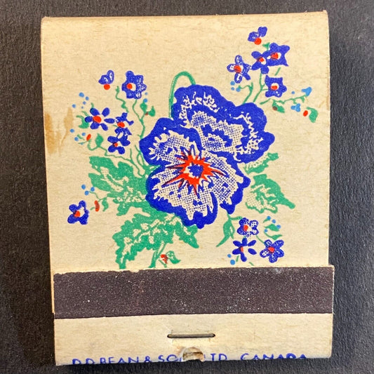 Floral Art Generic (No Company) D.D. Bean & Sons Full Matchbook c1960's-73