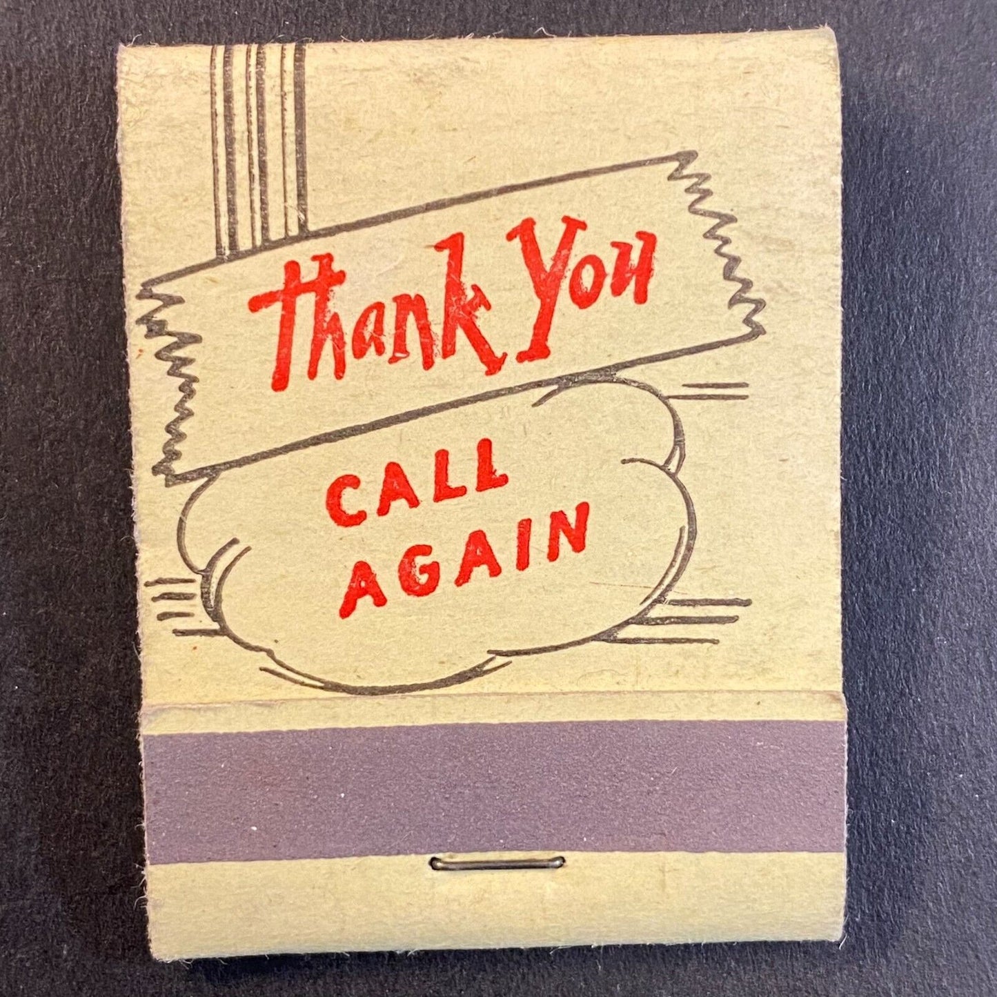 "Thank You Call Again" Chicago Match Co. Full Matchbook c1950's-60's
