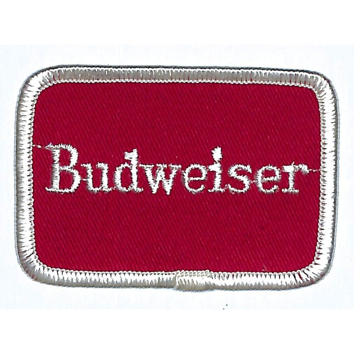 Budweiser Patch Vintage Red White 2" x 3" VGC NOS c1970's