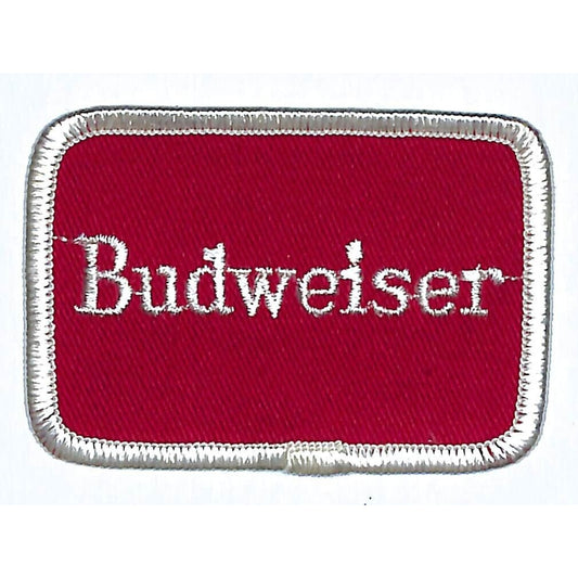 Budweiser Patch Vintage Red White 2" x 3" VGC NOS c1970's