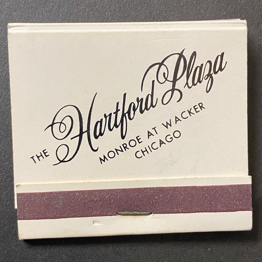 Hartford Plaza / Baker Street Pub Chicago Full Matchbook c1968-74 Scarce