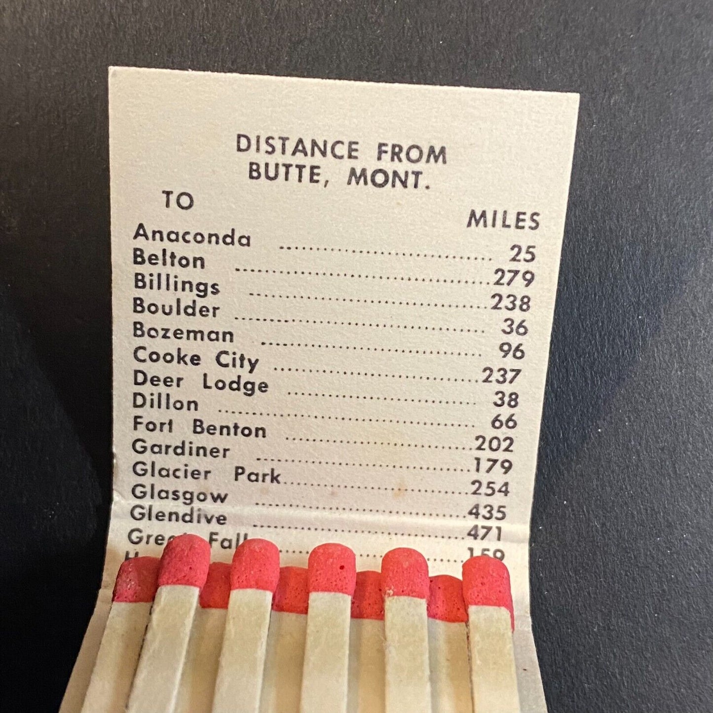 Butte, MT Eddie Thomas Insurance Agency Full Matchbook c1960's-73 VGC