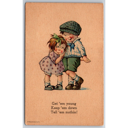 Funny Cute Kids Comic Cartoon Postcard NP c1910-1915