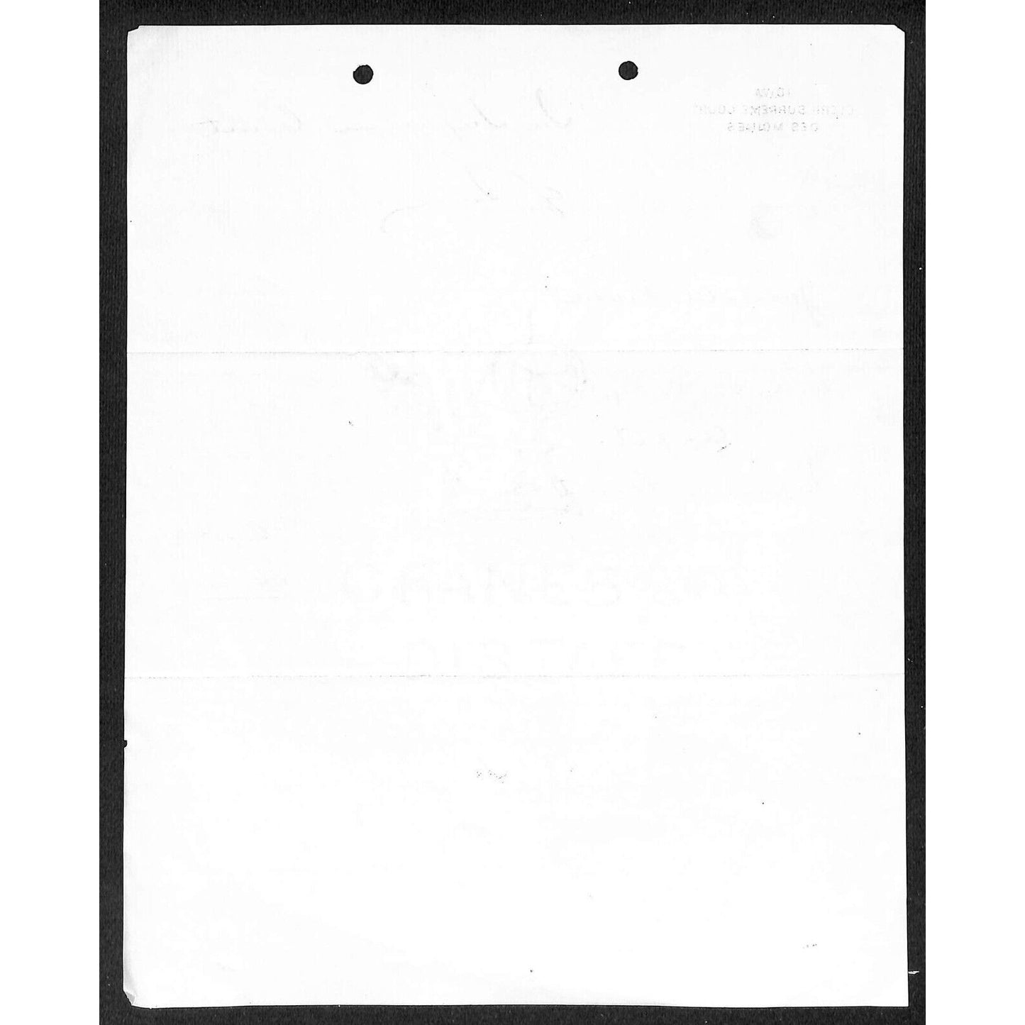 Iowa Supreme Court Des Monies 1889 Letterhead re: Case vs. CRI&P Ry