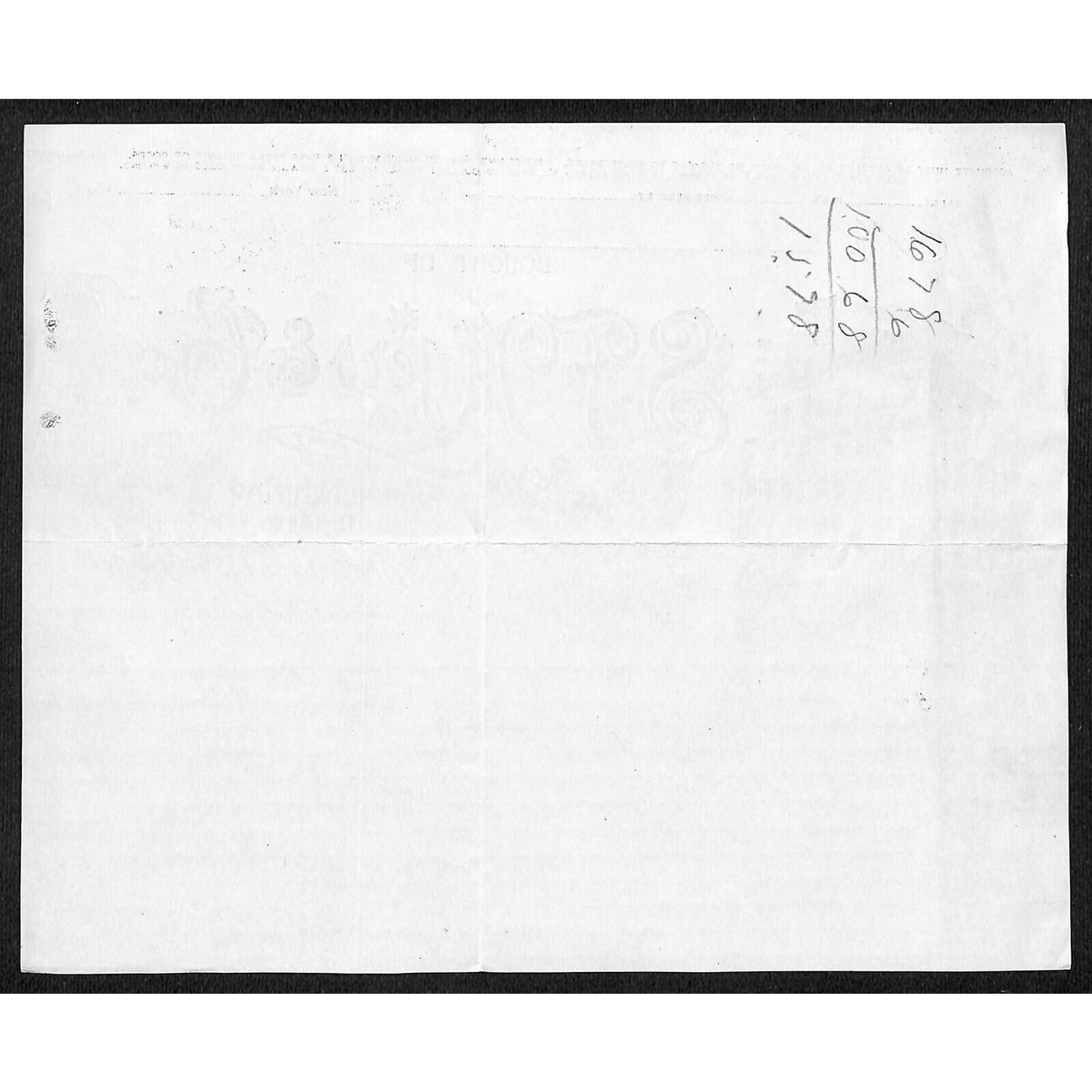 S.F. Meyers & Co. Liberty St NYC Wholesale Jewelers 1896 Billhead