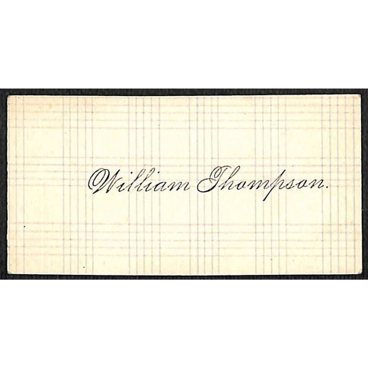 "William Thompson" Victorian Calling Greeting Card w/ Patterned Background