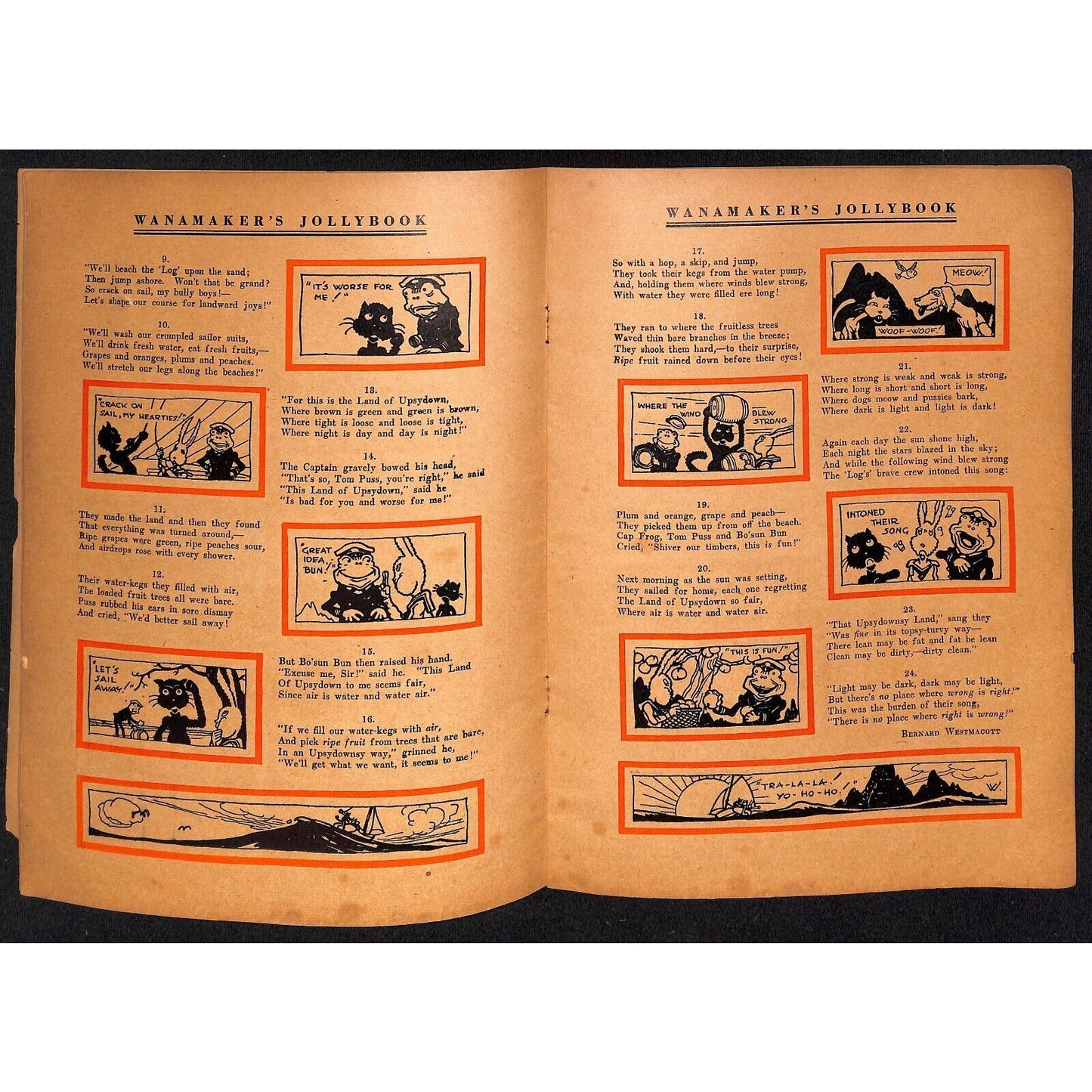 1931 Wanamaker's "Jollybook for Boys and Girls" Stories Cutouts 32pp Scarce