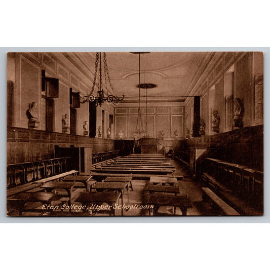Eton College, Upper Schoolroom RPPC* UP Postcard c1900 F. Frith & Co.