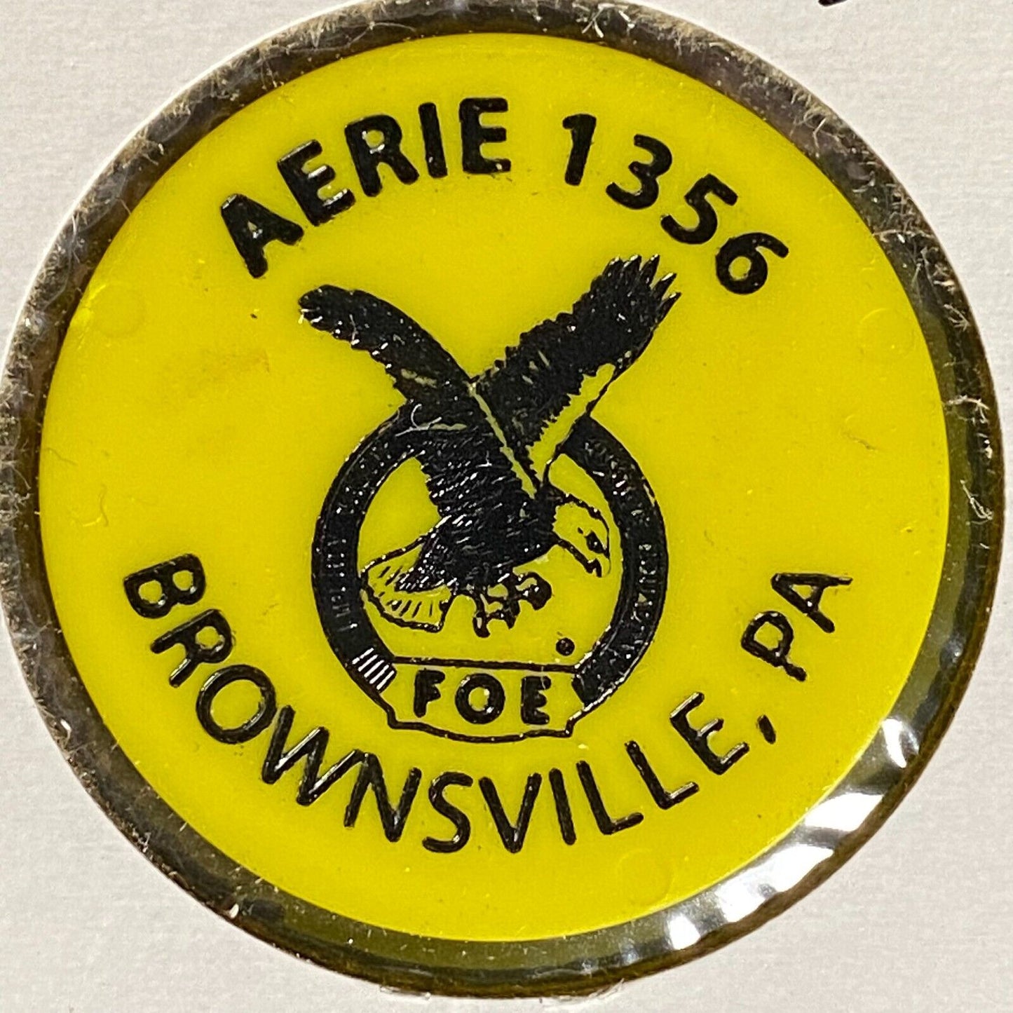 Brownsville, PA FOE Aerie 1356 Plastic Drink Token G/F One Beer
