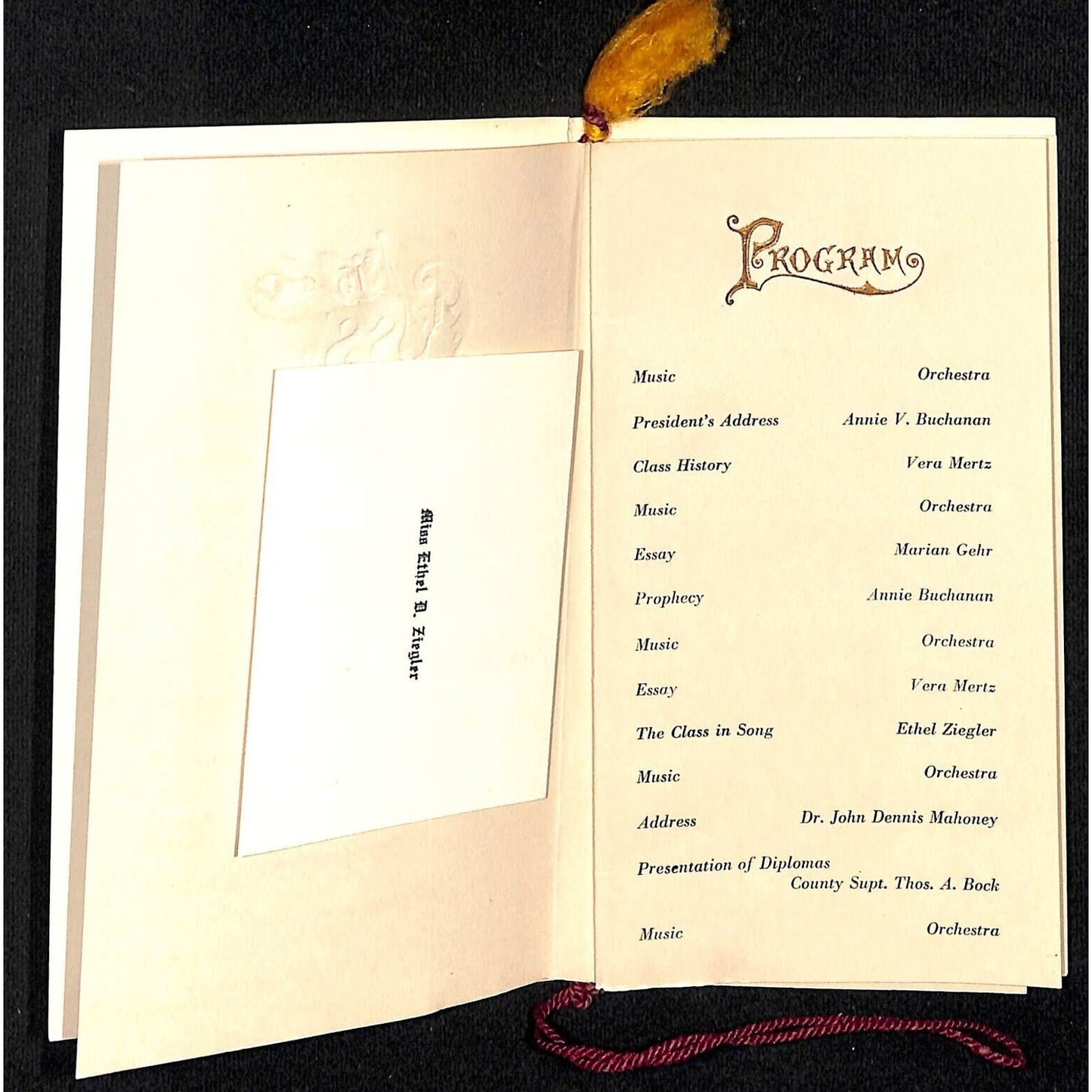 1915 Honey Brook Borough High School Commencement Program PA Ethel Zeigler