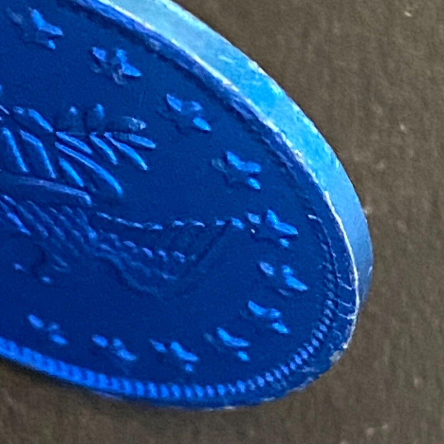 Decatur, IL ? Blue Annodized G/F One Fare Transit / Blank Eagle Token 23mm