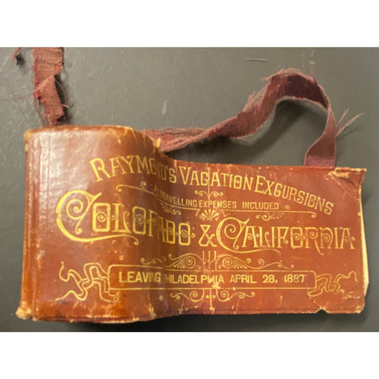 1887 Raymond's Vacation Excursions 2" x 5" Ticket Book w/ Stubs Only Very Scarce