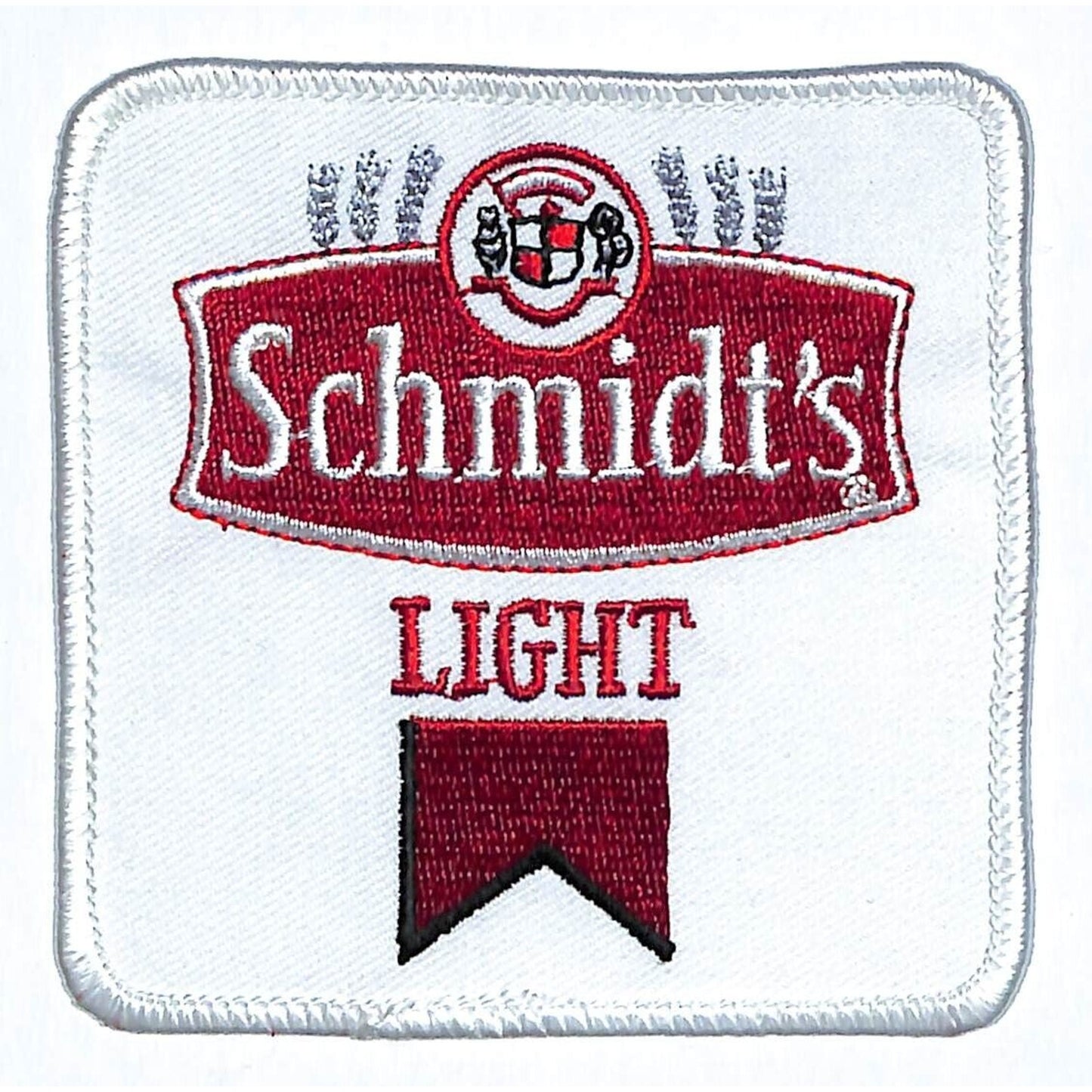 Schmidt Light Beer Patch Embroidered Vintage 3 1/4" x 3 1/4" (#2) c1975-85
