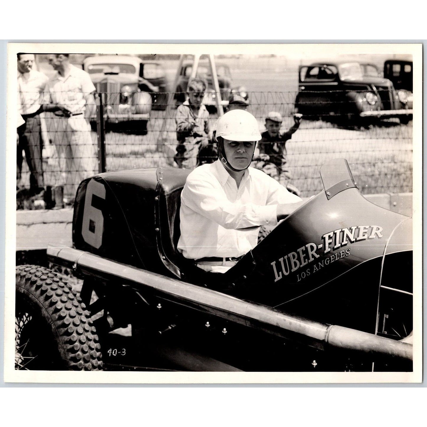 Emory Collins Luber-Finer Racing Photo Car # 6 c1940 8"x10" VGC