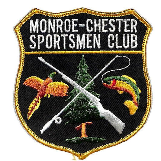Monroe Chester Sportsmen Club 4.25" Vintage Emb. Patch VGC NOS c1980's Bird Fish