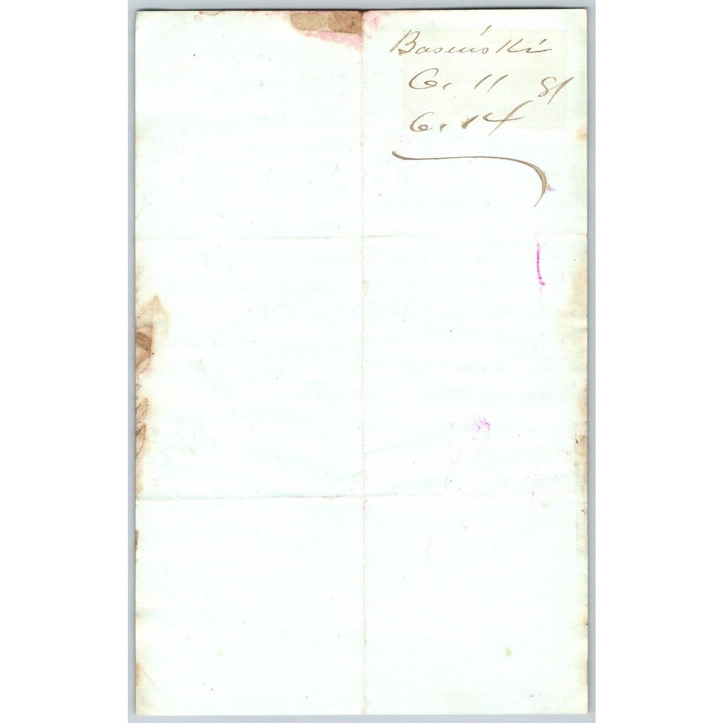 J. Basinski & Bros. Bozeman, MT (Dry Goods) 6/11 1881 Letterhead Henry Elling*