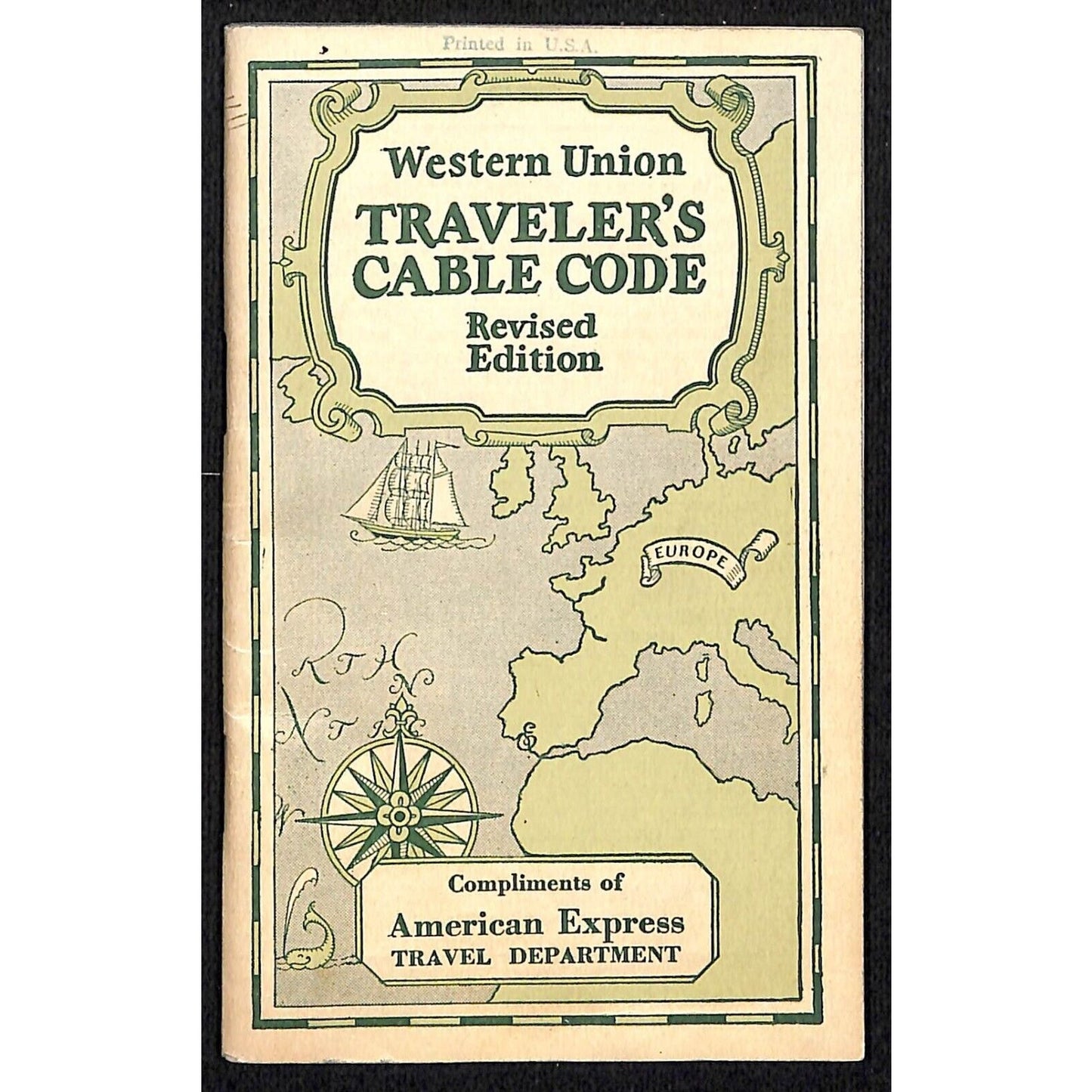 Western Union Traveler's Cable Code Booklet c1936 71pp VGC Scarce