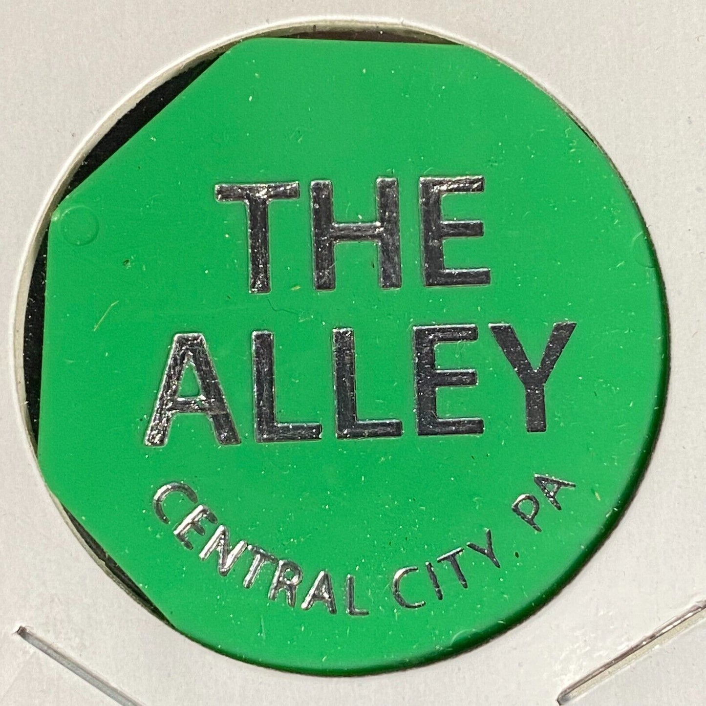 Central City, PA "The Alley" (Sports Bar) Hexagon Plastic Token G/F One Pitcher