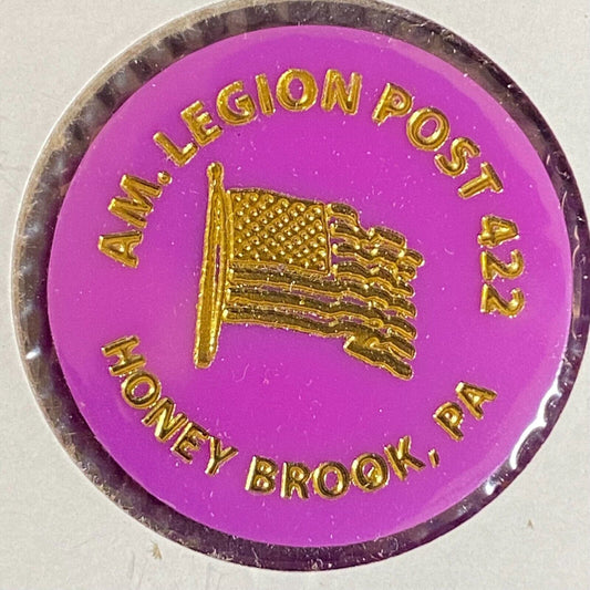 Honey Brook, PA A.M. Legion 422 c1970's-80's Plastic "Top Shot" Token
