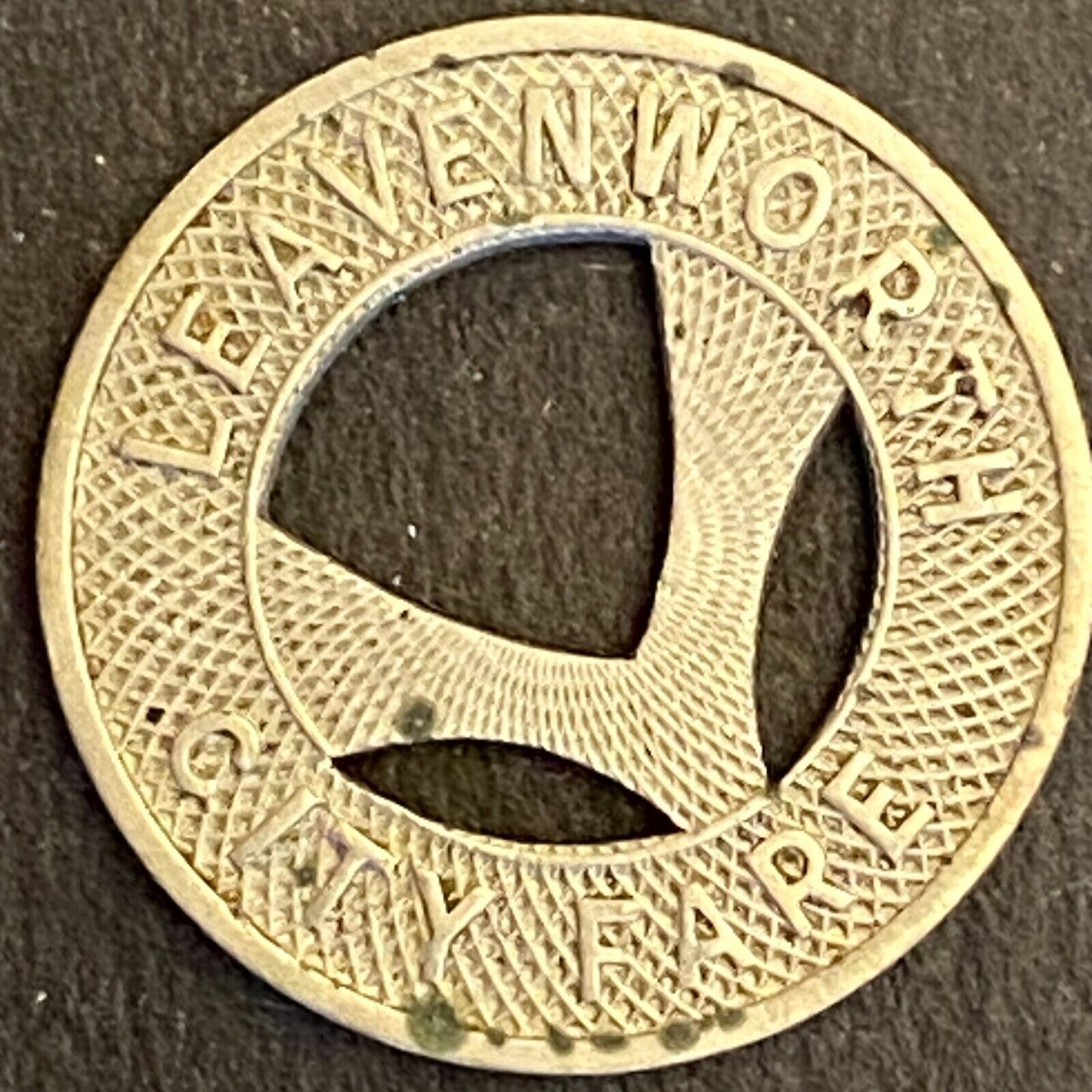 Leavenworth Transportation Co. "Leavenworth Fare" Transit Token 16mm Scarce